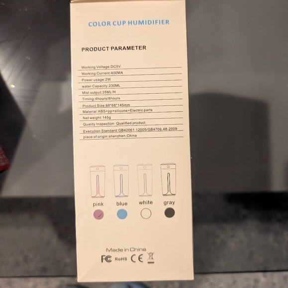 Pink cup humidifier - Picture 2 of 4